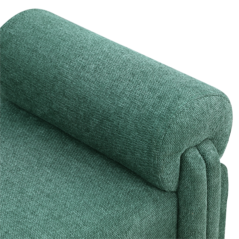 Maklaine Modern / Contemporary Soft Green Polyester Fabric Bench
