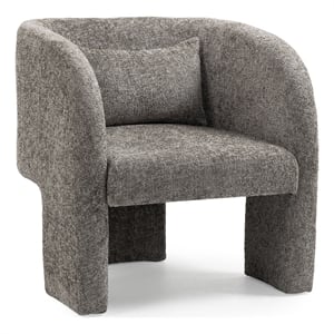 Maklaine Modern / Contemporary Grey Chenille Fabric Accent Chair