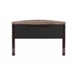 Maklaine Contemporary Coastal Rattan/Wood King Headboard in Gray