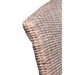 Maklaine Contemporary Coastal Rattan/Wood King Headboard in Gray