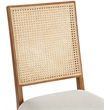 Maklaine Cream Linen Textured Fabric Dining Chair (Set of 2)