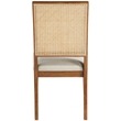 Maklaine Cream Linen Textured Fabric Dining Chair (Set of 2)
