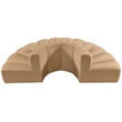 Maklaine Modern / Contemporary Camel Velvet Modular Sectional