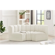 Maklaine Modern / Contemporary Cream Velvet Modular Sectional