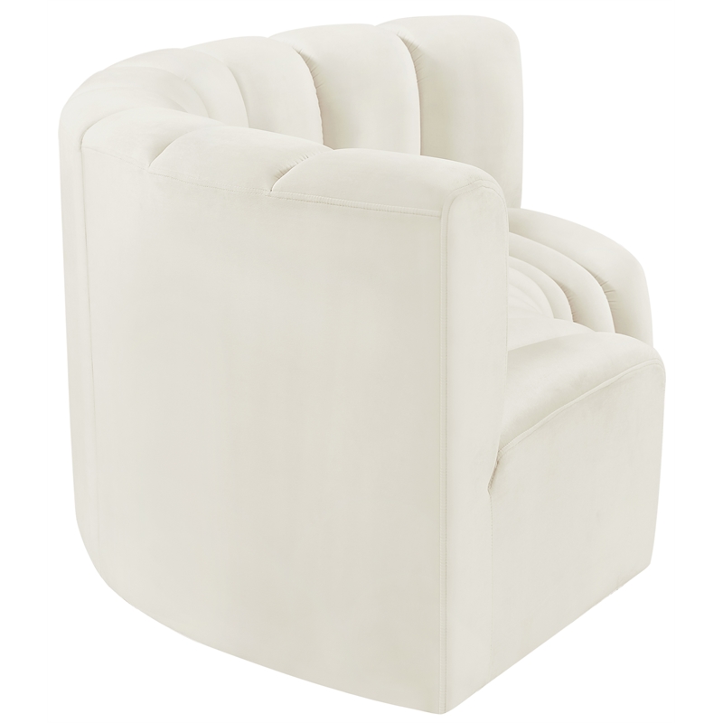 Maklaine Modern / Contemporary Cream Velvet Modular Sectional