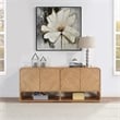 Maklaine Engineered Wood Mid-Century Natural Sideboard/Buffet