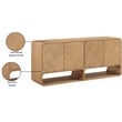 Maklaine Engineered Wood Mid-Century Natural Sideboard/Buffet