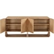 Maklaine Engineered Wood Mid-Century Natural Sideboard/Buffet
