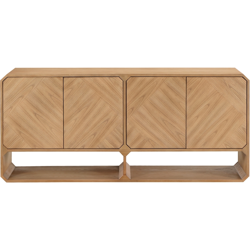 Maklaine Engineered Wood Mid-Century Natural Sideboard/Buffet