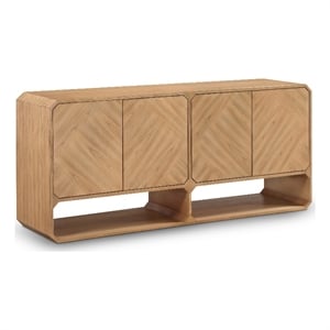 Maklaine Engineered Wood Mid-Century Natural Sideboard/Buffet