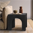 Maklaine Engineered Wood Modern / Contemporary Black End Table