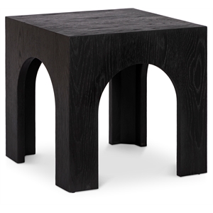 Maklaine Engineered Wood Modern / Contemporary Black End Table