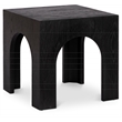 Maklaine Engineered Wood Modern / Contemporary Black End Table