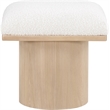 Maklaine Modern / Contemporary Cream Boucle Fabric Bench/Stool