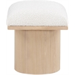 Maklaine Modern / Contemporary Cream Boucle Fabric Bench/Stool