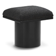 Maklaine Modern / Contemporary Black Boucle Fabric Bench/Stool