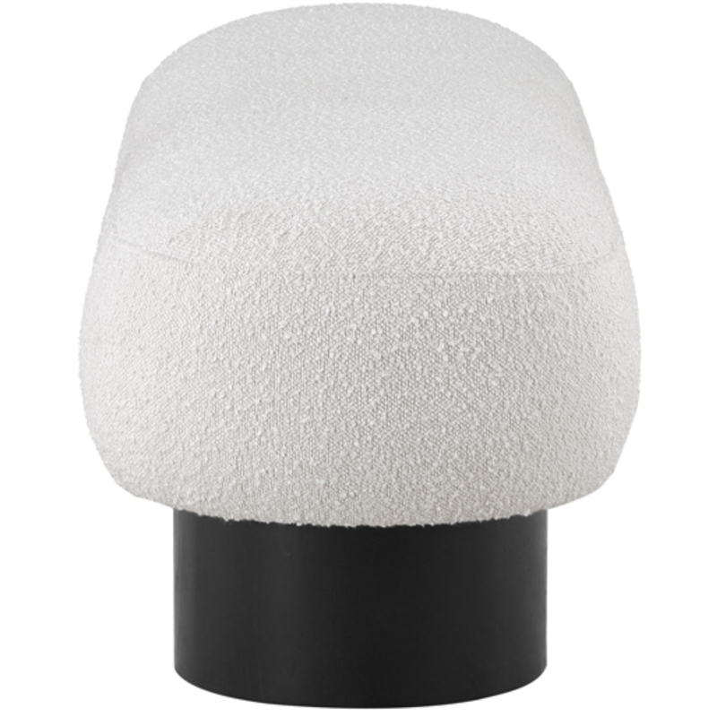 Maklaine Modern / Contemporary Luxurious Cream Boucle Fabric Bench