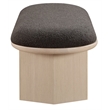 Maklaine Modern / Contemporary Luxurious Brown Boucle Fabric Bench