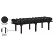 Maklaine Modern / Contemporary Black Vegan Faux Leather Bench