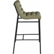 Maklaine Contemporary Olive Green Vegan Faux Leather Bar Stool