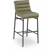 Maklaine Contemporary Olive Green Vegan Faux Leather Bar Stool