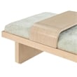 Maklaine Mid-Century Mint Green Finish Chenille Fabric Bench