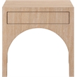 Maklaine Engineered Wood Mid-Century Rich Natural Oak Night Stand