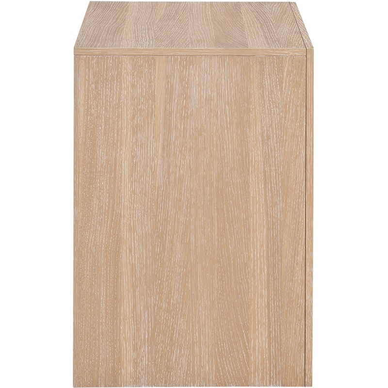 Maklaine Engineered Wood Mid-Century Rich Natural Oak Night Stand
