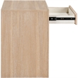 Maklaine Engineered Wood Mid-Century Rich Natural Oak Night Stand