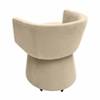 Maklaine Transitional Fabric Taupe Finish Rolling Desk Chair
