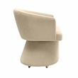 Maklaine Transitional Fabric Taupe Finish Rolling Desk Chair