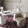 Maklaine Transitional Fabric Taupe Finish Rolling Desk Chair