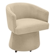 Maklaine Transitional Fabric Taupe Finish Rolling Desk Chair