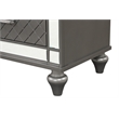 Maklaine Modern / Contemporary Nightstand Gunmetal Gray and Mirror