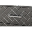 Maklaine Modern / Contemporary Nightstand Gunmetal Gray and Mirror