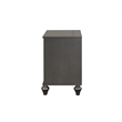 Maklaine Modern / Contemporary Nightstand Gunmetal Gray and Mirror