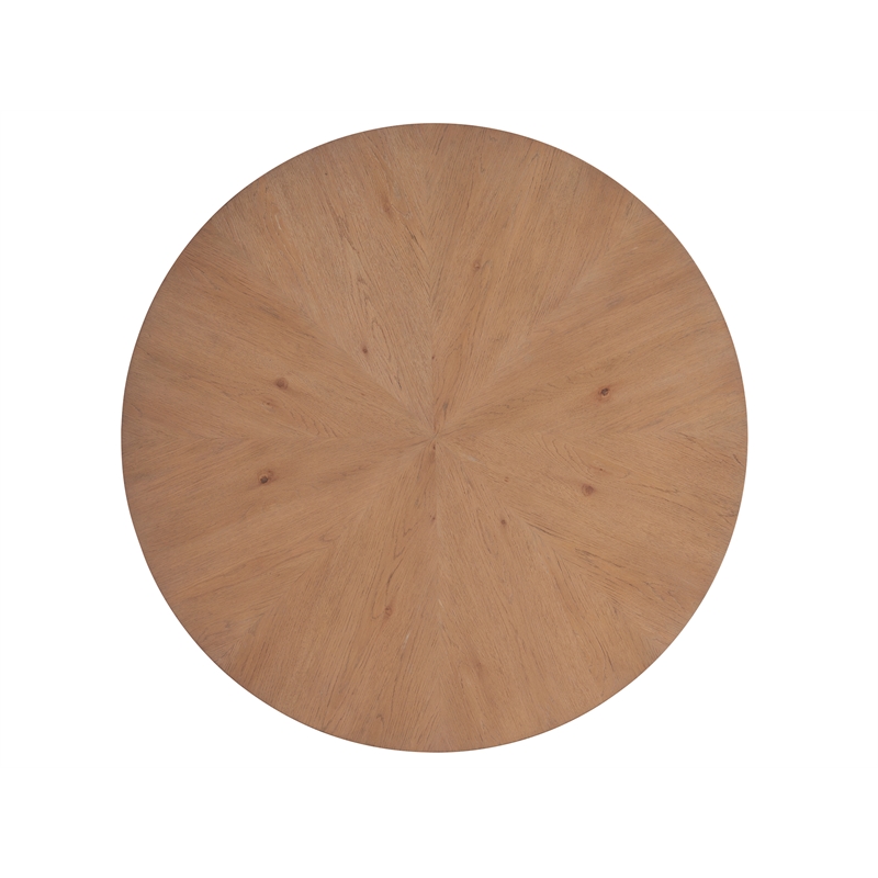 Maklaine Coastal Cocktail Table in Natural Tan Weathered Oak