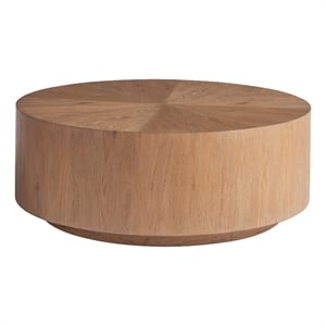 Maklaine Coastal Cocktail Table in Natural Tan Weathered Oak