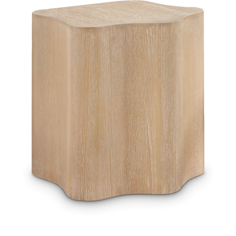 Maklaine Engineered Wood Modern / Contemporary Natural End Table