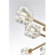 Maklaine 8-Light Metal & Glass Flush Mount in Satin Gold/Clear