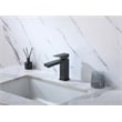 Maklaine Contemporary Stainless Steel Bathroom Faucet in Black