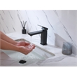 Maklaine Contemporary Stainless Steel Bathroom Faucet in Black