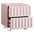 Maklaine Modern / Contemporary Wood Nightstand in Mauve Finish