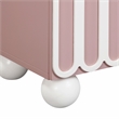 Maklaine Modern / Contemporary Wood Nightstand in Mauve Finish