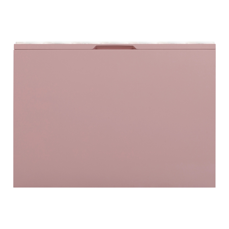 Maklaine Modern / Contemporary Wood Nightstand in Mauve Finish