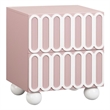 Maklaine Modern / Contemporary Wood Nightstand in Mauve Finish