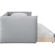 Maklaine Contemporary Grey Linen Textured Fabric Twin Daybed