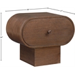 Maklaine Engineered Wood Modern / Contemporary Brown Night Stand