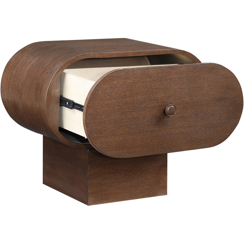 Maklaine Engineered Wood Modern / Contemporary Brown Night Stand
