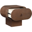 Maklaine Engineered Wood Modern / Contemporary Brown Night Stand